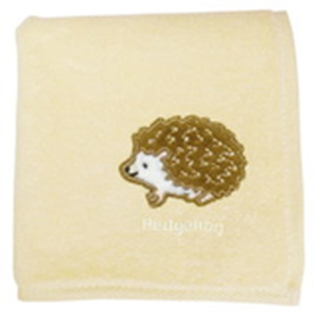 動物刺繡手帕-刺蝟