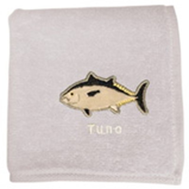 動物刺繡手帕-金槍魚