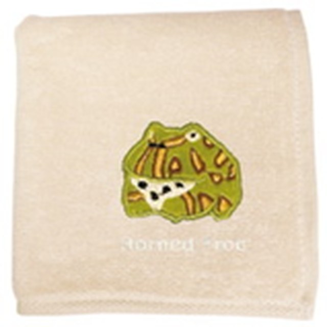 動物刺繡手帕-角蛙