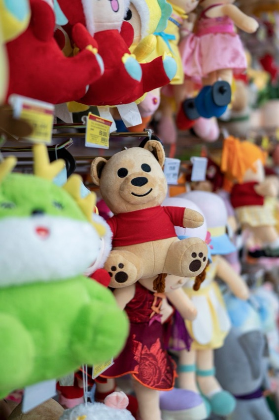 Plush toys and character figures