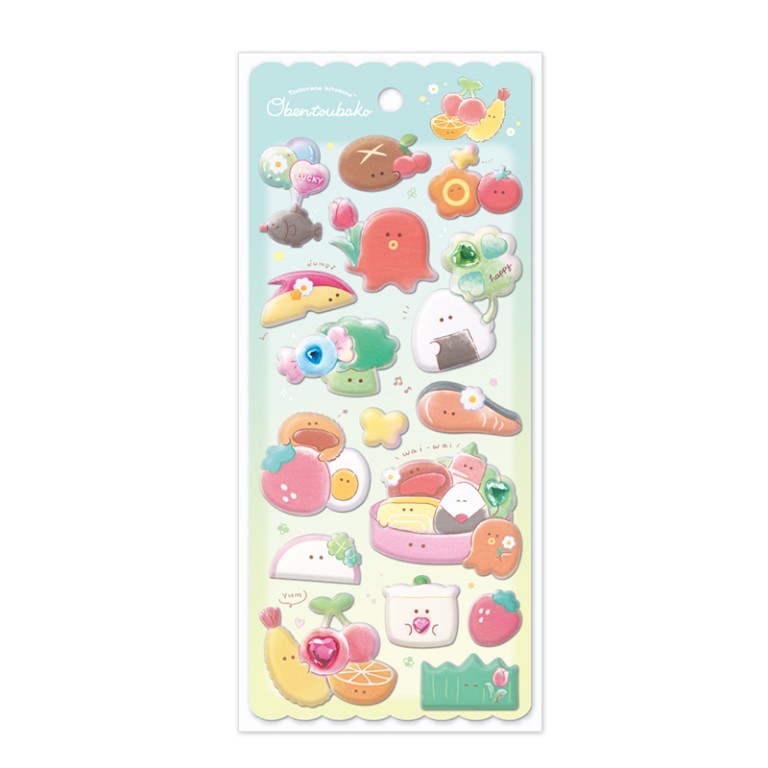 つぶらな瞳のぷくぷくシール　お弁当箱＃1