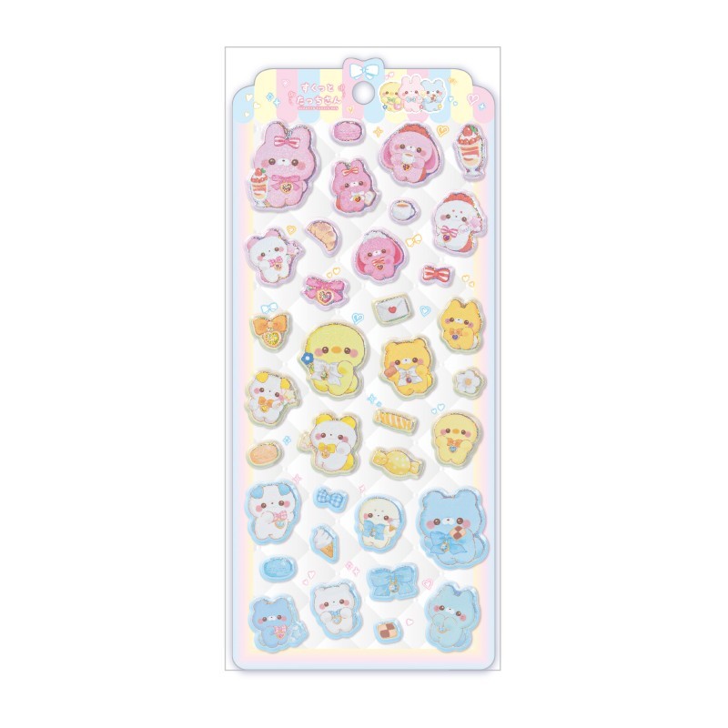 すくっとたっちさんぷくきらシールみずぴんいえろー